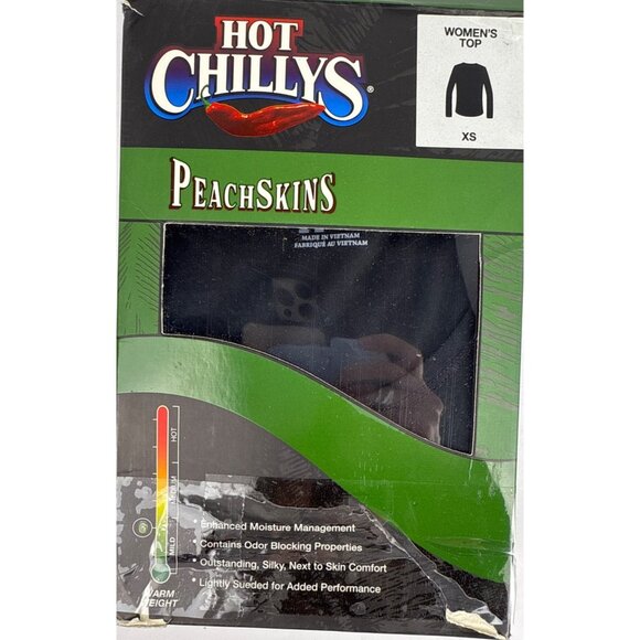 Women's Hot Chillys Peach Skins Solid Long Sleeve Base Layer Extra Small - Picture 3 of 5